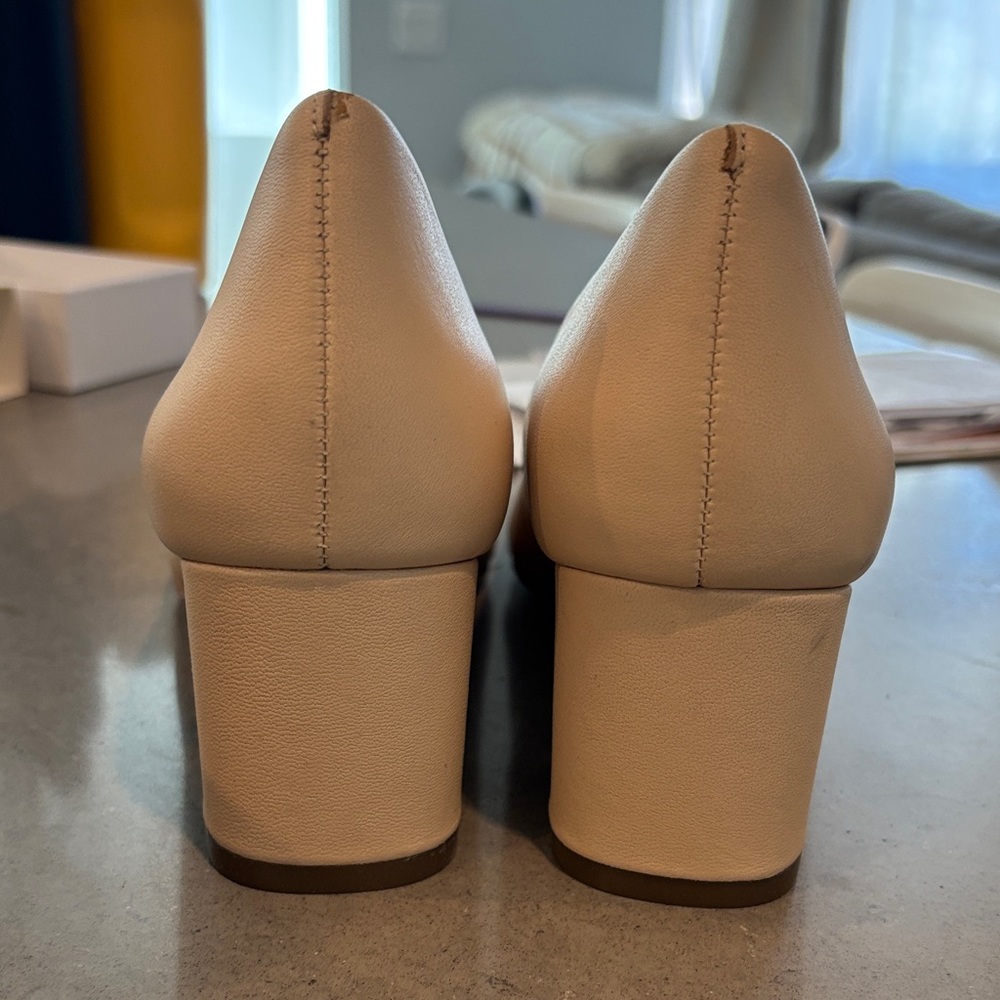 J. Crew Cream and Black block heel - Picture 6 of 7